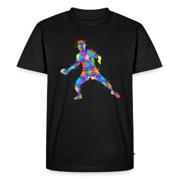 Table tennis player colorful Table tennis player - Men's Premium Organic T-Shirt - black - Front - Nico (187cm)