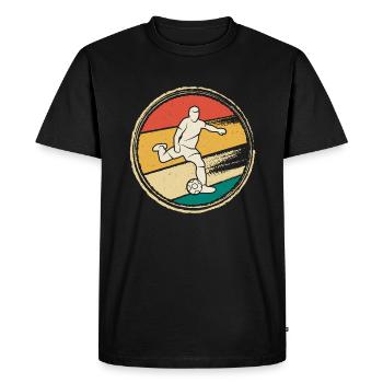 Footballer Player Football Player Vintage Football - Men's Premium Organic T-Shirt - black - Front - Nico (187cm)