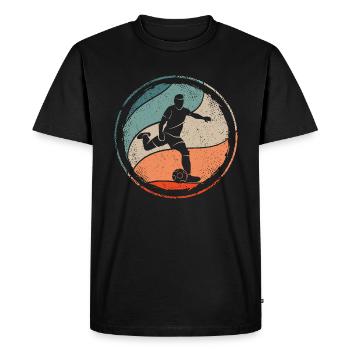 Footballer Football Player Retro Football Player - Men's Premium Organic T-Shirt - black - Front - Nico (187cm)
