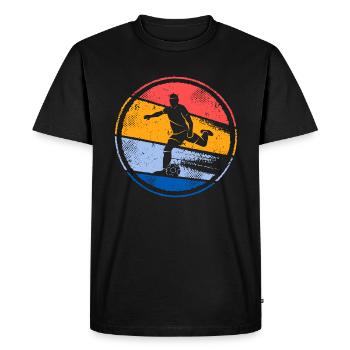 Footballer Vintage Football Player Football Player - Men's Premium Organic T-Shirt - black - Front - Nico (187cm)