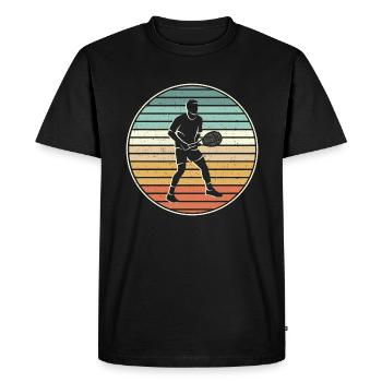 joueur de tennis entraîneur de tennis joueur de tennis rétro - T-shirt Premium bio Homme - noir - Devant - Nico (187cm)