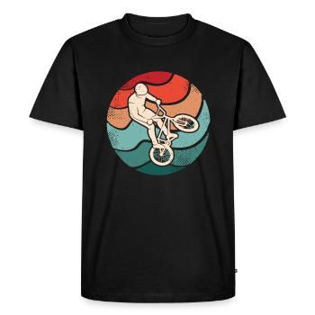BMX Rider Cycliste Vélo Vélo BMX - T-shirt Premium bio Homme - noir - Devant - Nico (187cm)