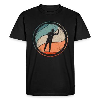 Joueur de fléchettes Jeu de fléchettes Joueur de fléchettes - T-shirt Premium bio Homme - noir - Devant - Nico (187cm)