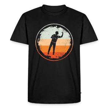 Joueur de fléchettes Joueur de fléchettes - T-shirt Premium bio Homme - noir - Devant - Nico (187cm)