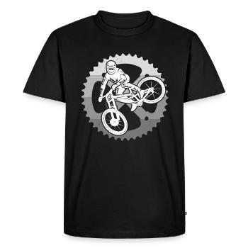 Mountain Bike Bike Chainring Mountain Bike - T-shirt Premium bio Homme - noir - Devant - Nico (187cm)