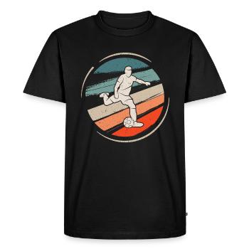 Footballer Retro Football Player Football Player - Men's Premium Organic T-Shirt - black - Front - Nico (187cm)