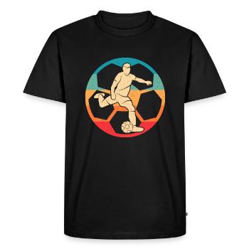 Footballeur Enfants Footballeur Footballeur - T-shirt Premium bio Homme - noir - Devant - Nico (187cm)