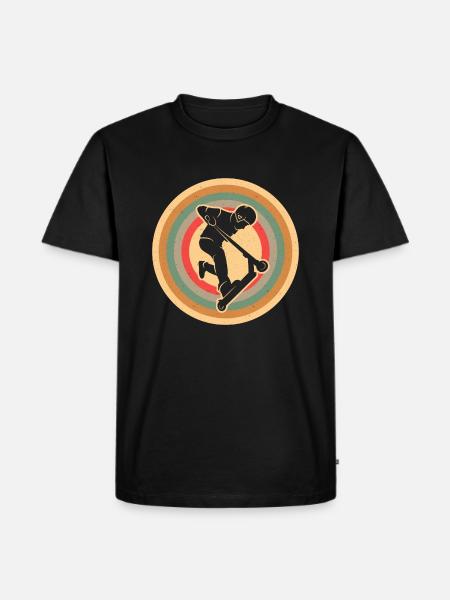 Tretroller Tricks Vintage Jungen Stunt Scooter - Herre Premium økologisk T-shirt - sort