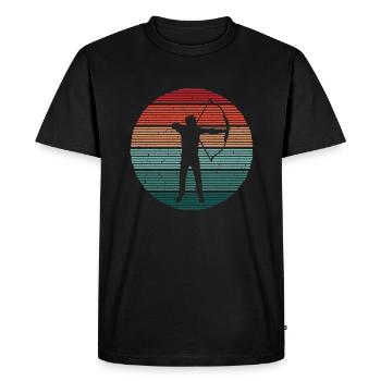 Archer Archery Vintage Archery - Men's Premium Organic T-Shirt - black - Front - Nico (187cm)