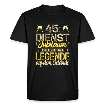 Cadeau d’anniversaire de l’entreprise du 45e anniversaire - T-shirt Premium bio Homme - noir - Devant - Nico (187cm)