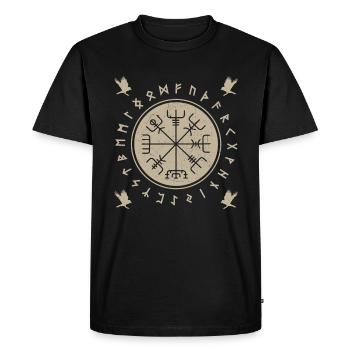 Nordic Rune Vikings Germania Germanic - Men's Premium Organic T-Shirt - black - Front - Nico (187cm)