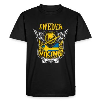 Suède pays viking - T-shirt Premium bio Homme - noir - Devant - Nico (187cm)