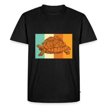 Tortue géante | Tortue | tortue - T-shirt Premium bio Homme - noir - Devant - Nico (187cm)