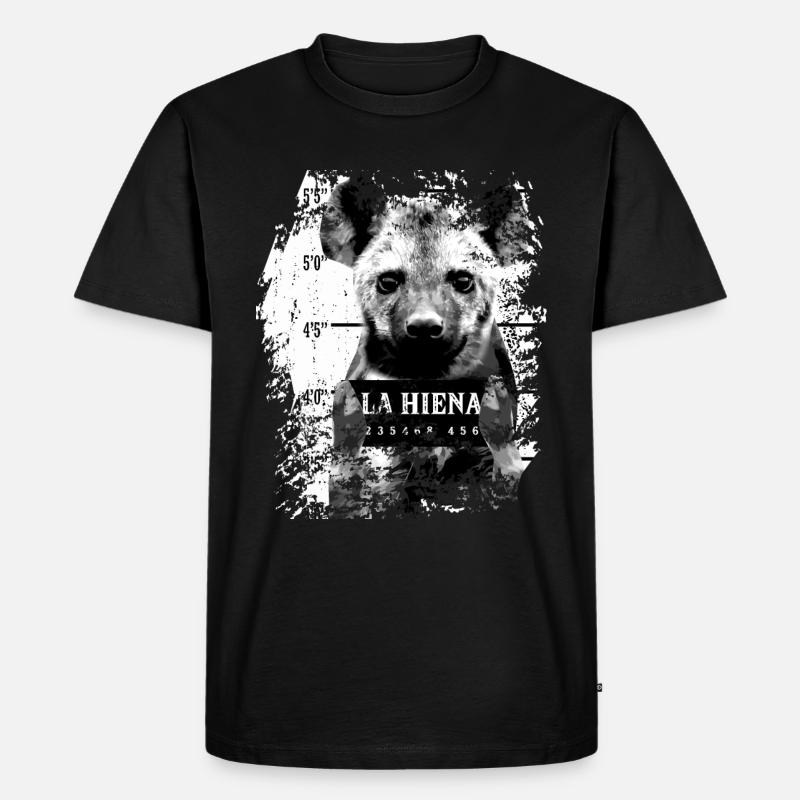 Hyäne - Männer Premium Bio T-Shirt - Schwarz