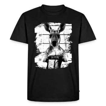Prison kangourou marsupial drôle - T-shirt Premium bio Homme - noir - Devant - Nico (187cm)