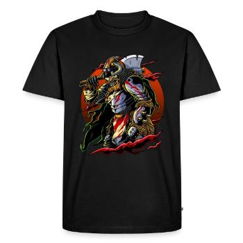 Samurai Vikings | Armure du guerrier Ronin Berserk - T-shirt Premium bio Homme - noir - Devant - Nico (187cm)