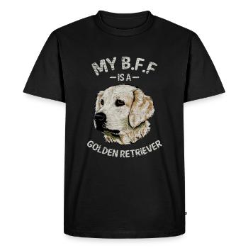 Golden Retriever hund älskare - Ekologisk premium-T-shirt herr - svart - Fram - Nico (187cm)