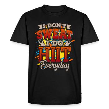 Hiit interval training - Men's Premium Organic T-Shirt - black - Front - Nico (187cm)