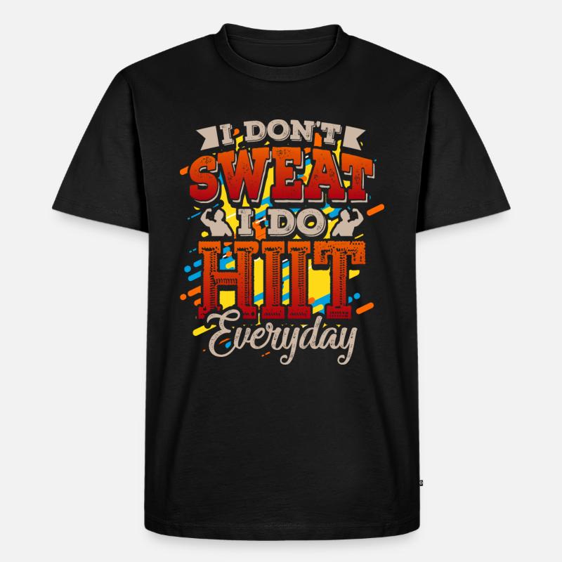 Hiit Intervalltraining - Männer Premium Bio T-Shirt - Schwarz