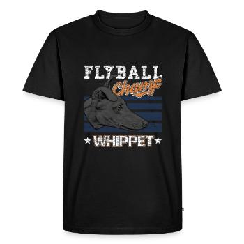 Whippet - Men's Premium Organic T-Shirt - black - Front - Nico (187cm)
