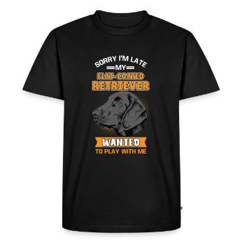 Flat Coated Retrievers - Men's Premium Organic T-Shirt - black - Front - Nico (187cm)