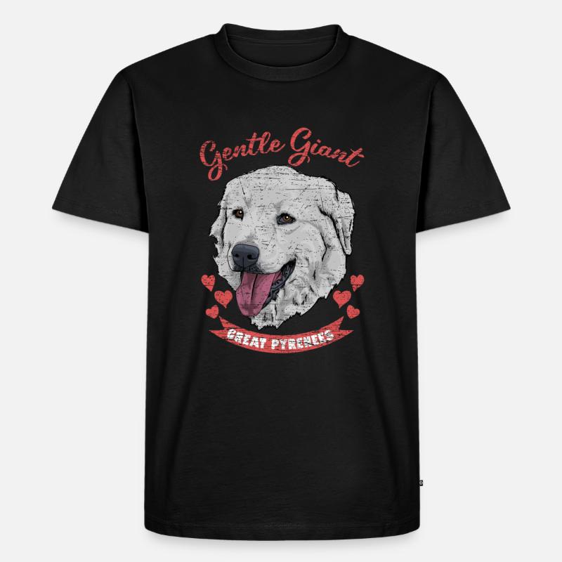 Pyrenäenberghund Great Pyrenees - Männer Premium Bio T-Shirt - Schwarz