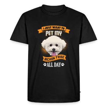 Bichon Frise - T-shirt Premium bio Homme - noir - Devant - Nico (187cm)