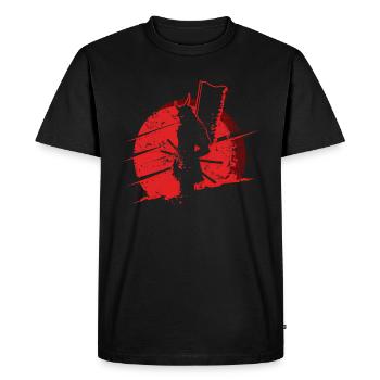 Samurai Manga Katana Anime - Men's Premium Organic T-Shirt - black - Front - Nico (187cm)