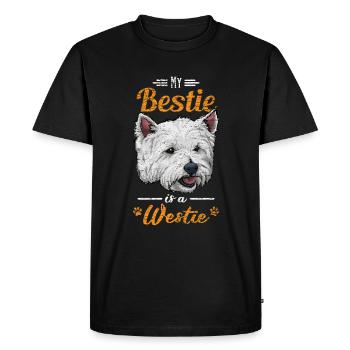West Highland White Terrier - T-shirt Premium bio Homme - noir - Devant - Nico (187cm)