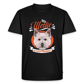 West Highland White Terrier - T-shirt Premium bio Homme - noir - Devant - Nico (187cm)