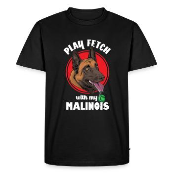 Belgian Malinois - Men's Premium Organic T-Shirt - black - Front - Nico (187cm)