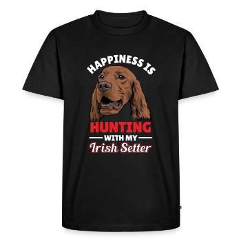 Irish setter - Men's Premium Organic T-Shirt - black - Front - Nico (187cm)