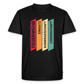 Les pompiers utilisent le pompier de la camaraderie - T-shirt Premium bio Homme - noir - Devant - Nico (187cm)