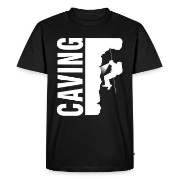 Spéléologie - T-shirt Premium bio Homme - noir - Devant - Nico (187cm)