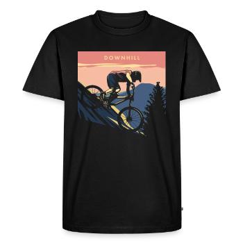 VTT VTT VTT Descente - T-shirt Premium bio Homme - noir - Devant - Nico (187cm)