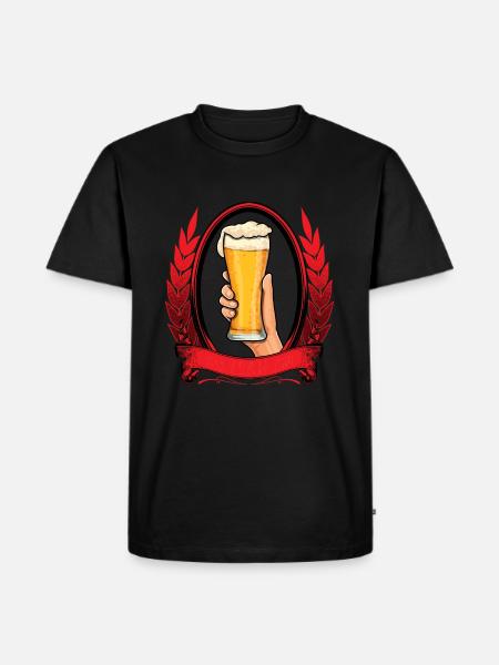 Beer Drinking - Men's Premium Organic T-Shirt - black