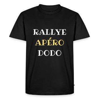 rallye apero dodo humour rallye automobile drole - T-shirt Premium bio Homme - noir - Devant - Nico (187cm)