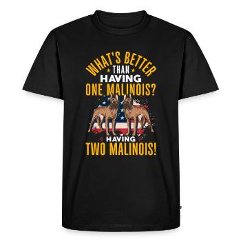 Belgian Malionis Dog Handler - Men's Premium Organic T-Shirt - black - Front - Nico (187cm)