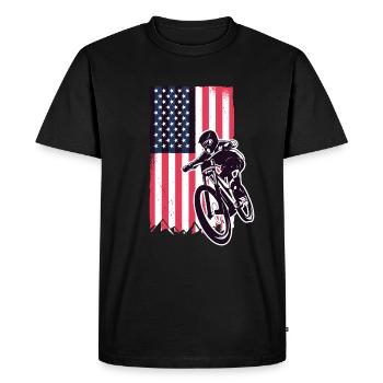 DH Bike VTT Descente VTT - T-shirt Premium bio Homme - noir - Devant - Nico (187cm)