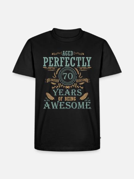70th birthday - Men's Premium Organic T-Shirt - black