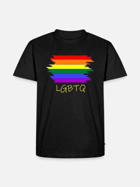 LGBTQ - Männer Premium Bio T-Shirt - Schwarz