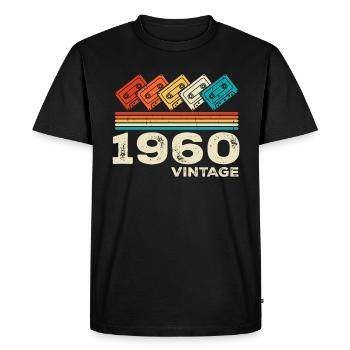 Legendary Since 1960's Vintage Retro Anniversary - Men's Premium Organic T-Shirt - black - Front - Nico (187cm)