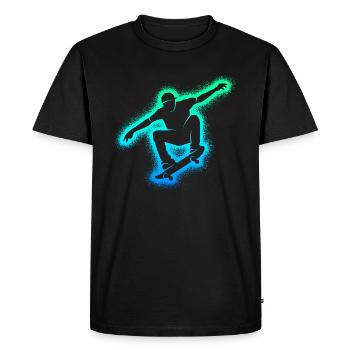 Skating Skateboarder Skater Kids Skateboard - Men's Premium Organic T-Shirt - black - Front - Nico (187cm)