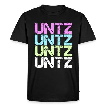 Rave Raver Techno Trance Music - Men's Premium Organic T-Shirt - black - Front - Nico (187cm)