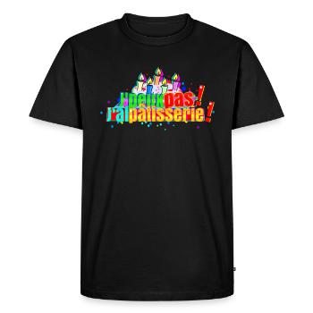 J'peux pas j'ai pâtisserie - T-shirt Premium bio Homme - noir - Devant - Nico (187cm)