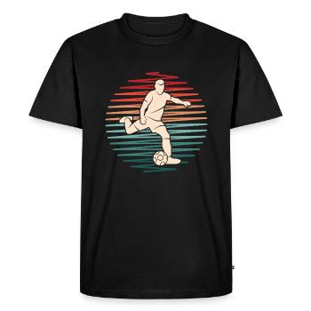 Football Player Football Player Vintage Footballer - Men's Premium Organic T-Shirt - black - Front - Nico (187cm)