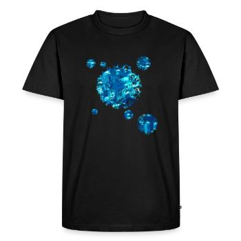 Bulles de cadeaux sous l'eau - T-shirt Premium bio Homme - noir - Devant - Nico (187cm)