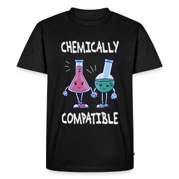Chemically compatible In Love Chemistry & Science - Men's Premium Organic T-Shirt - black - Front - Nico (187cm)