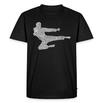 Taekwondo Martial Arts Fingerprint Karate - Men's Premium Organic T-Shirt - black - Front - Nico (187cm)
