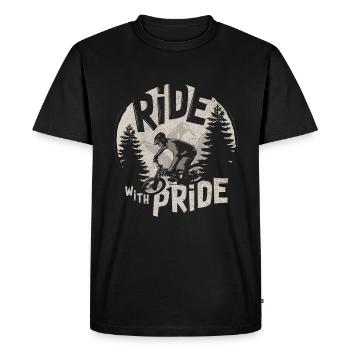 Fier MTB VTT VTT Enduro Cadeau Enduro - T-shirt Premium bio Homme - noir - Devant - Nico (187cm)